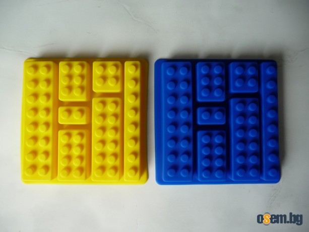 Силиконови форми кейк кекс молд във форма блокчета Лего Lego блокче ко...