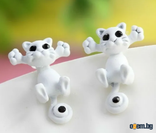 Обеци-котенца 3-D