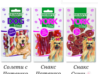Tatrapet YORK Лакомства за кучета. Лакомство за Йорки. Татрапет Снакс - Патешко и Съши за куче.