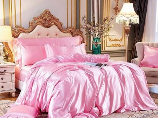 Pink Спален Комплект от Сатен 4 Части