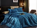Inky Blue Спално Бельо от Сатен 4 Части