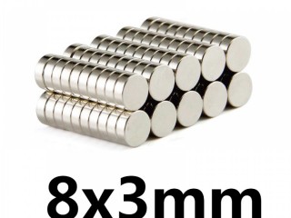 Неодимов магнит 8x3mm клас N52