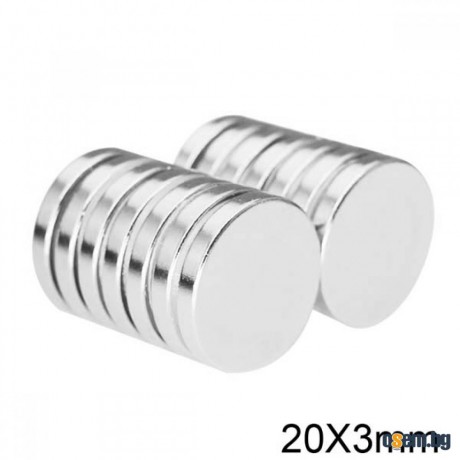 Неодимов магнит 20x3mm клас N52