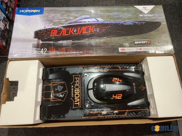 Pro Boat Blackjack 42" 8S Brushless RTR Electric Catamaran (Black/Oran...
