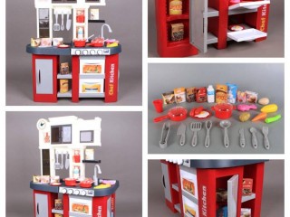Кухня със светещи керамични котлони, реалистични звуци и мивка с течаща вода - 84 см