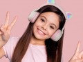 Безжични bluetooth слушалки с котешки уши за деца BT-023C - EP9